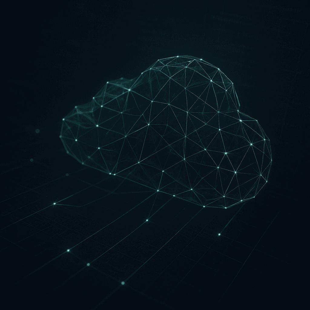 Abstract visualization of cloud architecture and connected software systems